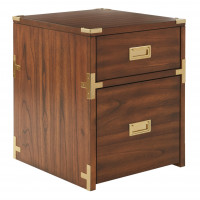 OSP Home Furnishings WEL1482-TW Wellington 2 Drawer File Cabinet in Toasted Wheat